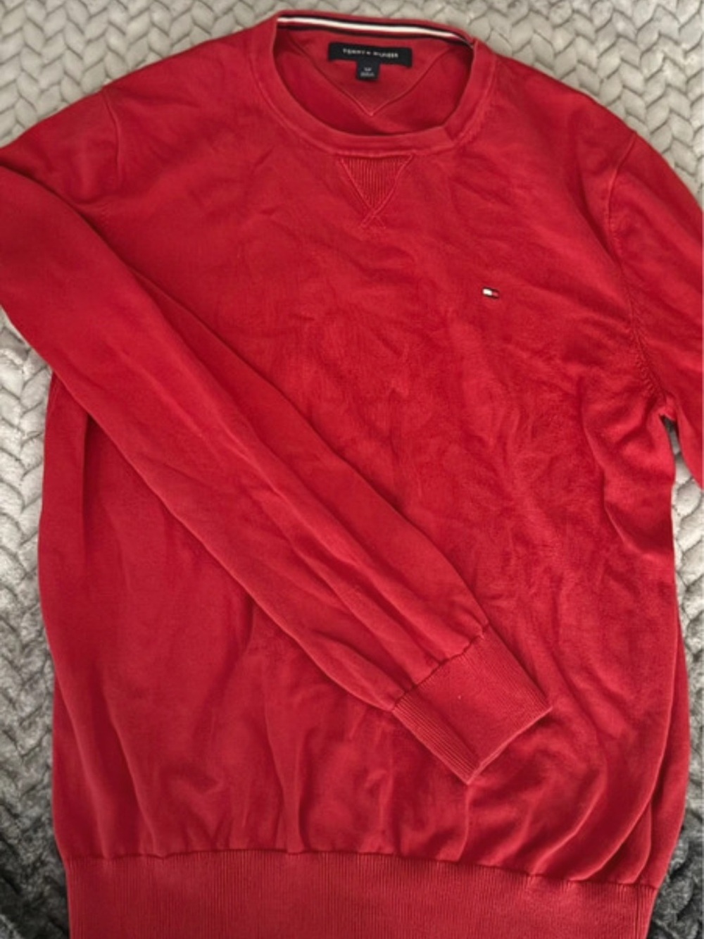 Tommy Hilfiger  Red Crew Sweatshirt with Chest Logo